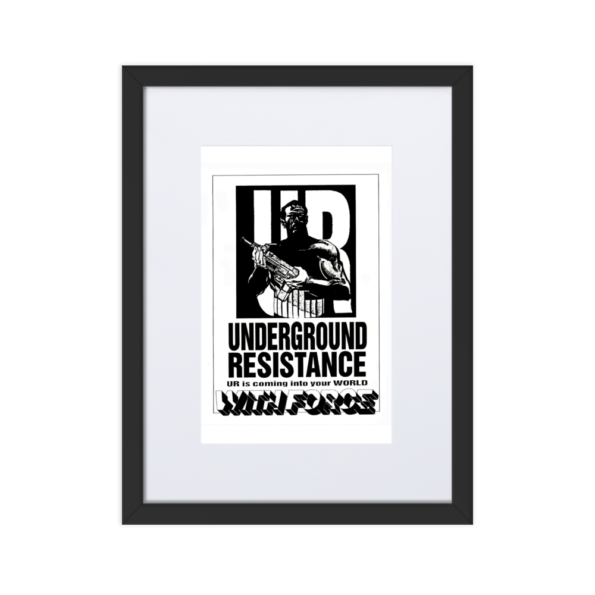 1991 Glimpse Magazine : Underground Resistance Back Cover Framed