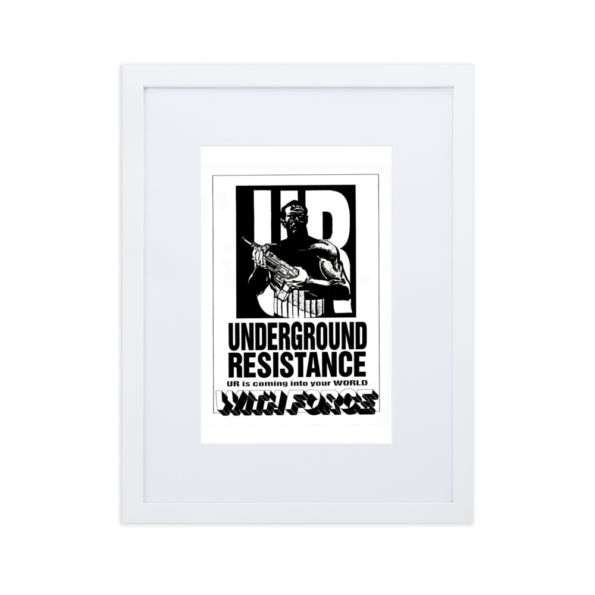 1991 Glimpse Magazine : Underground Resistance Back Cover Framed